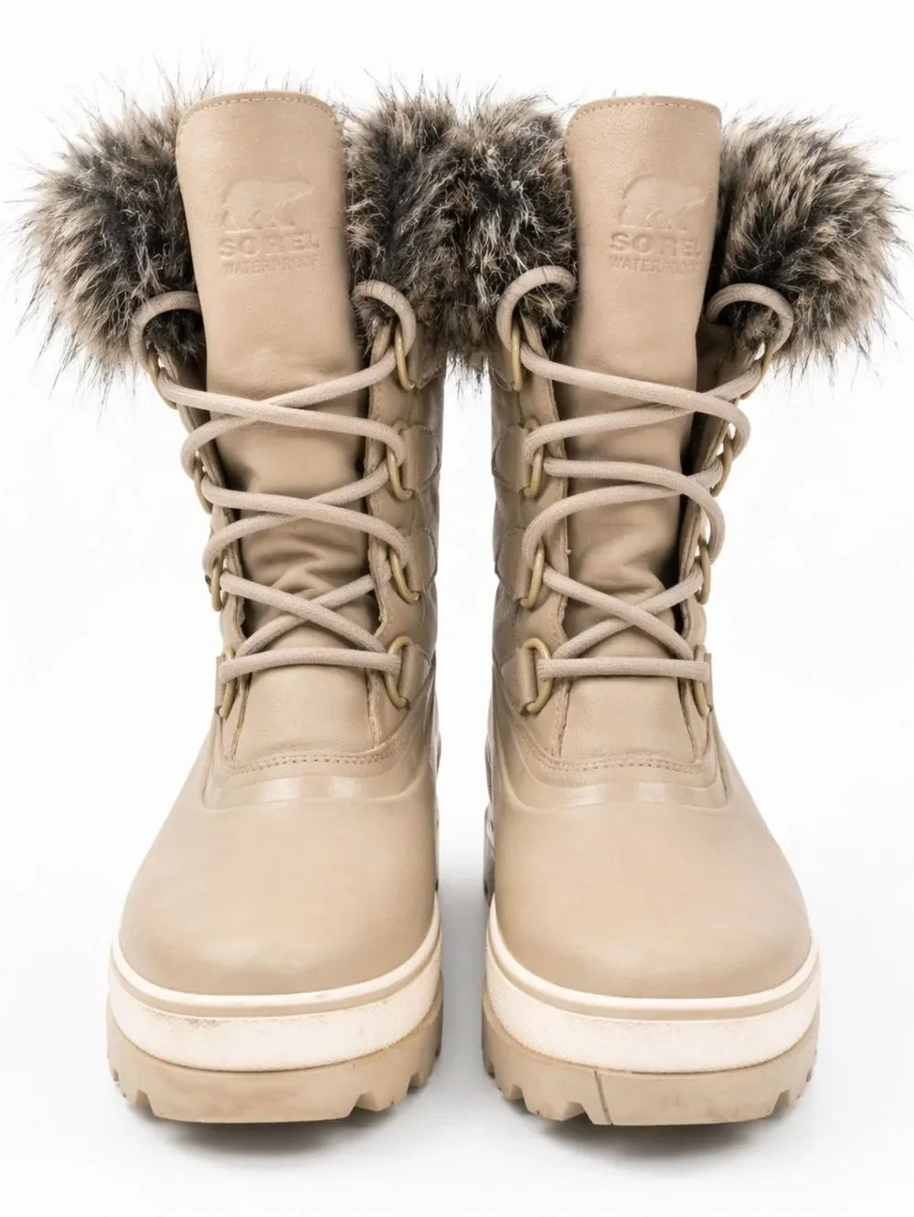 Sorel Joan of Arctic Next Boots Fur Waterproof Snow Cream Womens Size 10